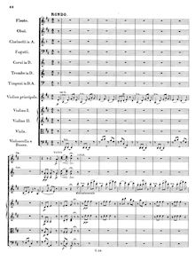 Partition , Rondo, violon Concerto, D Major, Beethoven, Ludwig van