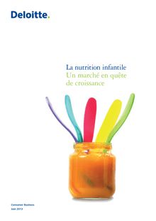 Rapport Deloitte: Nutrition Infantile, un marché en quête de croissance 