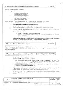 Production - Présentation - Service 2006 BP - Charcutier traiteur
