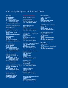 Adresses principales de Radio-Canada