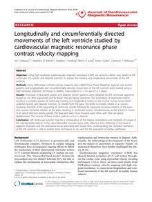 Longitudinally and circumferentially directed movements of the left ventricle studied by cardiovascular magnetic resonance phase contrast velocity mapping