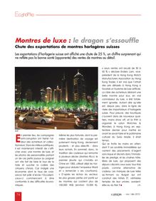 Montres de luxe : le dragon s essouffle - article paru en nov/dec 2013