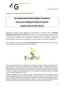 4G COMMUNICATION CONÇOIT FRUIDISSI NOUVELLE MARQUE POUR LES FRUITS ...