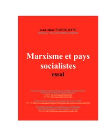 Marxisme et pays socialistes
