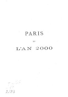 Paris en l an 2000 / par le Dr Tony Moilin