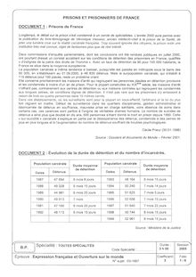 Expression française et ouverture sur le monde 2005 BP - Charcutier traiteur