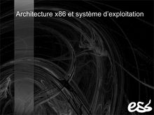 Architecture x86 et système d exploitation