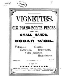 Partition Combined Score of Nos. 1-3, 5, 6, Vignettes, 6 Pianoforte Pieces for Small Hands