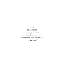 Partition de piano et partition de violoncelle, Kinderszenen Op.15