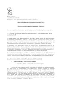 Institut de France ACADEMIE DES SCIENCES Rapport sur la science et la technologie n°13