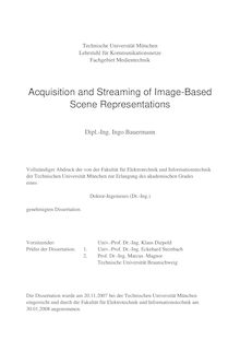 Acquisition and streaming of image-based scene representations [Elektronische Ressource] / Ingo Bauermann