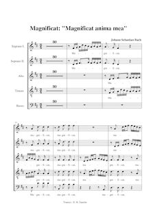 Partition chœur, Magnificat, D major, Bach, Johann Sebastian par Johann Sebastian Bach