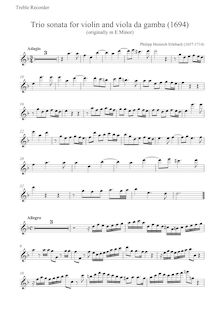 Partition parties complètes, Sonata No.5, Sonate No.5 for Violin, Gambe (Cello) and Cembelo