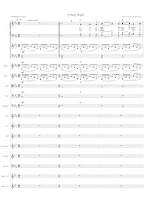 Partition Conductor s Score, Cantique de Noël, Minuit Chrétiens