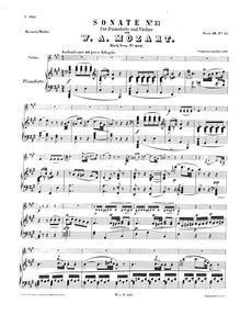 Partition de piano, violon Sonata, Violin Sonata No.29 par Wolfgang Amadeus Mozart