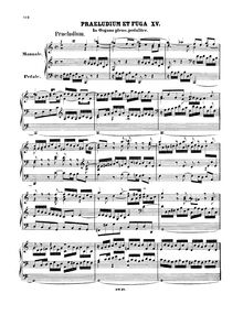 Partition complète, Prelude et Fugue, In Organo pleno, pedaliter par Johann Sebastian Bach