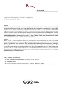 Organisation productive et réseaux - article ; n°13 ; vol.9, pg 19-32