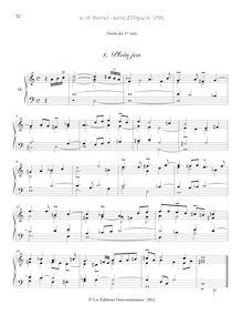 Partition , Plein jeu, Pièces d orgue, Livre d orgue, Dornel, Antoine par Antoine Dornel