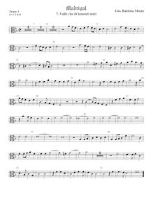 Partition ténor viole de gambe 1, alto clef, Madrigali a 5 voci, Libro 2 par  Giovanni Battista Mosto