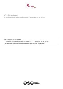 Interventions - compte-rendu ; n°1 ; vol.9, pg 286-296