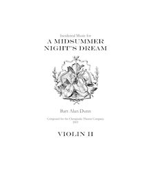Partition violon II, A Midsummer nuit s Dream, Dunn, Bart