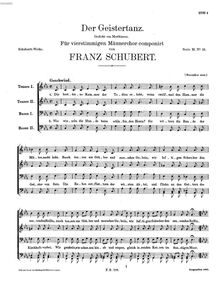 Partition complète, Der Geistertanz, D.494, Schubert, Franz