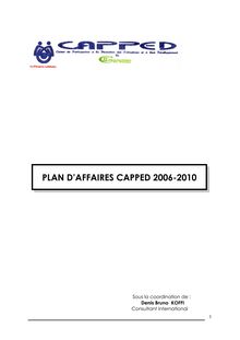 PLAN D AFFAIRES CAPPED 2006-2010