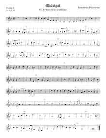 Partition viole de gambe aigue 2, Madrigali a 5 voci, Libro 1, Pallavicino, Benedetto par Benedetto Pallavicino