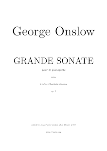 Partition complète, Piano Sonata, Grande sonate pour le pianoforte