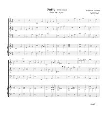Partition complète,  No.4 pour 3 violes de gambe et orgue, Lawes, William par William Lawes