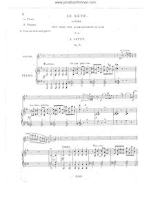 Partition de piano, Le Reve Scene, Artôt, Alexandre Joseph