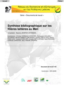 Synthèse bibliographique sur les filières laitières au Mali