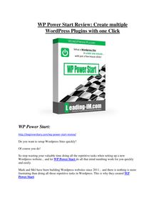 WP Power Start review-(MEGA) $23,500 bonus of WP Power Start