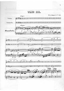 Partition de piano et parties, Piano Trio, Piano Trio No.4