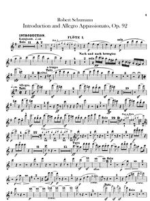Partition flûte 1, 2, Introduction et Allegro Appassionato, Op.92