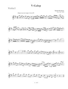 Partition violon 1,  No.3 en D major, D major, Rondeau, Michel par Michel Rondeau