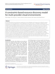 A constraints-based resource discovery model for multi-provider cloud environments