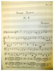 Partition violon 2, sonates pour cordes, Sonate per archi, Rossini, Gioacchino par Gioacchino Rossini