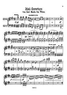 Partition Harmonium , partie, Jubel-Ouverture, Jubilee Overture