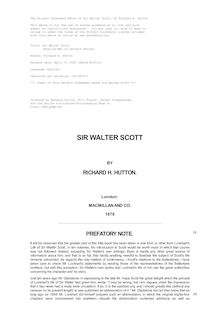 Sir Walter Scott - (English Men of Letters Series)