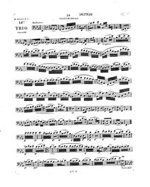 Partition violoncelle, corde Trio, E♭ major, Praeger, Heinrich Aloys