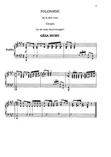 Partition , Polonaise en A major, Polonaises, Chopin, Frédéric