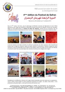 4ème Festival du Safran de Taliouine - 10-11-18 Communiqué ...