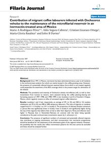Contribution of migrant coffee labourers infected with Onchocerca volvulusto the maintenance of the microfilarial reservoir in an ivermectin-treated area of Mexico