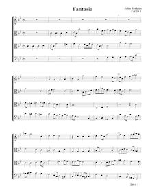 Partition Fantasia VdGS No.1 - partition complète (Tr T T B), fantaisies pour 4 violes de gambe et orgue