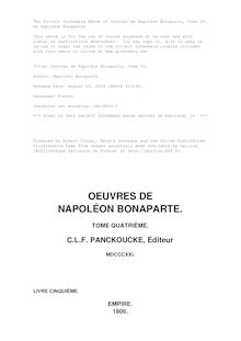 Oeuvres de Napoléon Bonaparte, Tome IV. par Napoléon Bonaparte