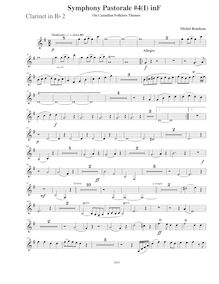 Partition clarinette 2 (B♭), Symphony No.4  Pastorale , Symphony on Canadian Folk Themes