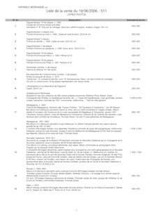 Liste de la vente du 19/06/2006 - S11