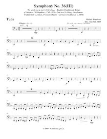 Partition Tuba, Symphony No.36  Christmas Symphony , F major, Rondeau, Michel par Michel Rondeau