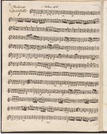 Partition violon 2, 6 corde quatuors, Dittersdorf, Carl Ditters von